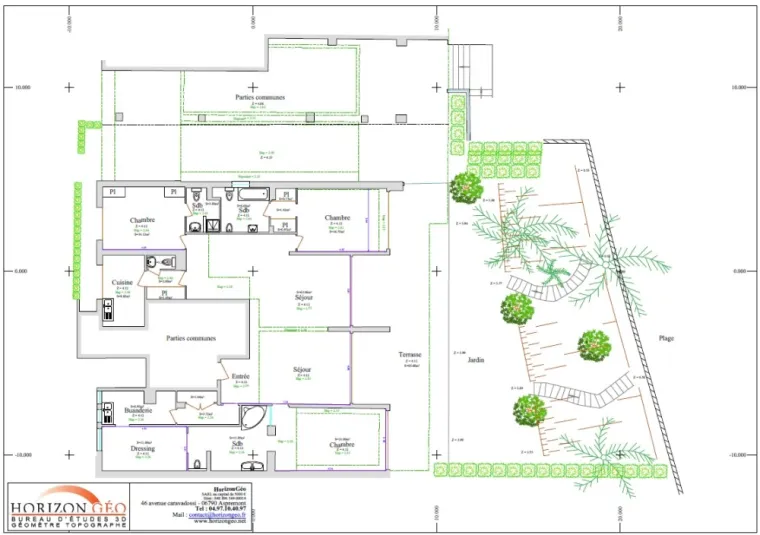 Réalisation de plan d'interieur à Cannes, Nice, HorizonGéo